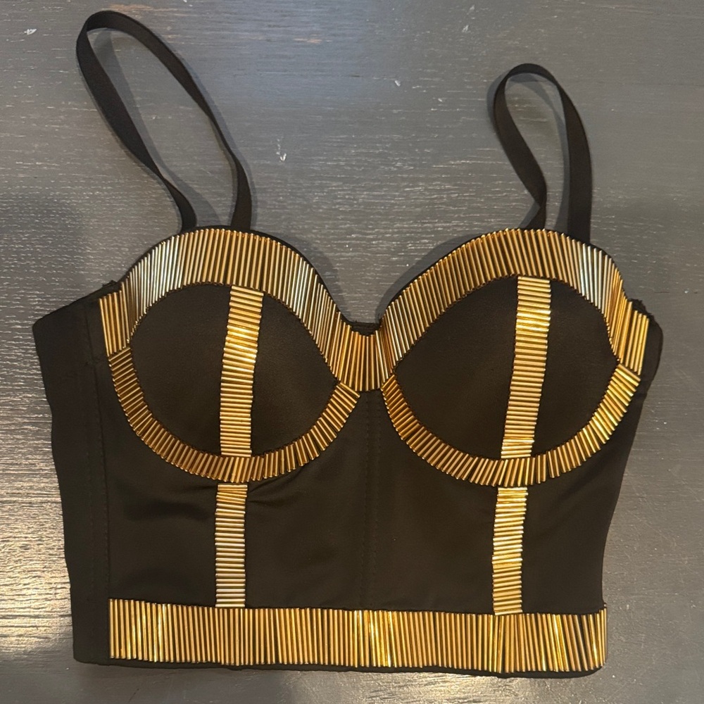 Black and Gold Women's Top